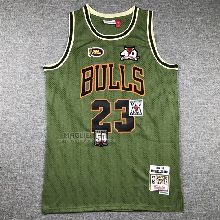 Maglia
 Michael Jordan NO 23 Chicago Bulls Mitchell & Ness 1997-98 Verde
2
